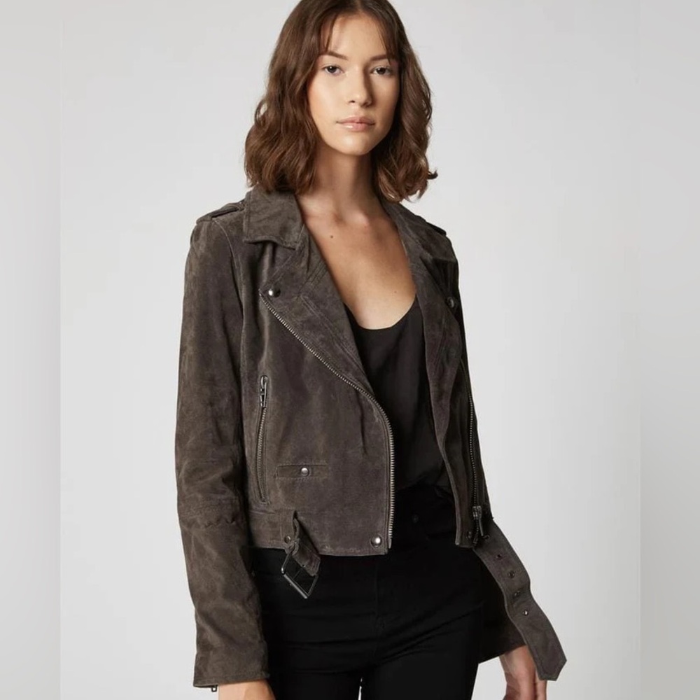 BLANKNYC the French grey moto jacket leather jacket